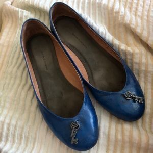 Pilcro & the Letterpress Flats Royal Blue w/ Keys